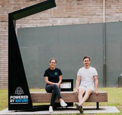 smart solar benches